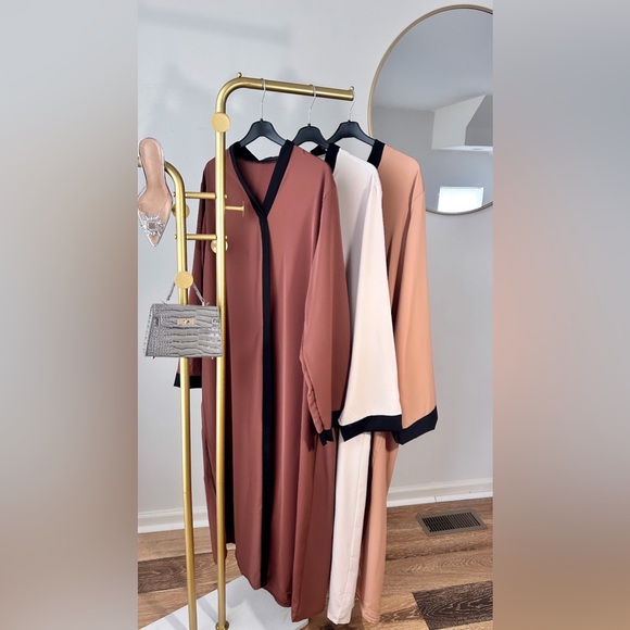 Maxi long dress abaya Womenswear Long Sleeve Comfortable Modest Simple - Picture 5 of 8